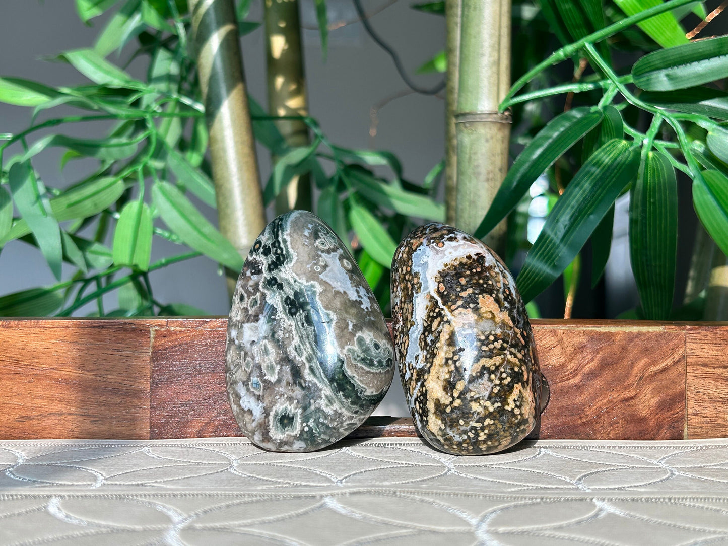 Genuine Ocean Jasper Free Form: Authentic Crystal Healing Stone