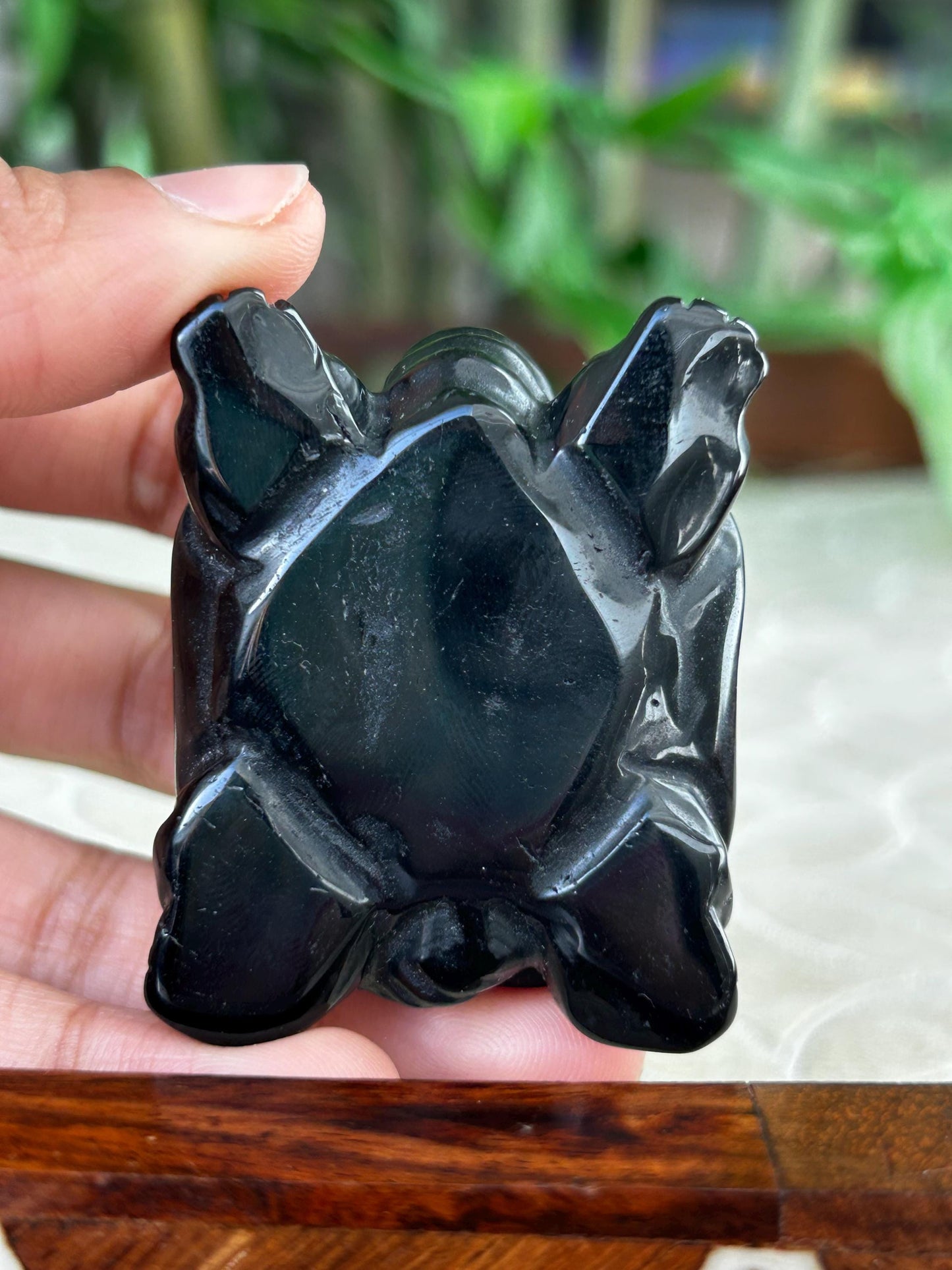 AAA Quality Black Obsidian Crystal Turtles; 1.91 inches