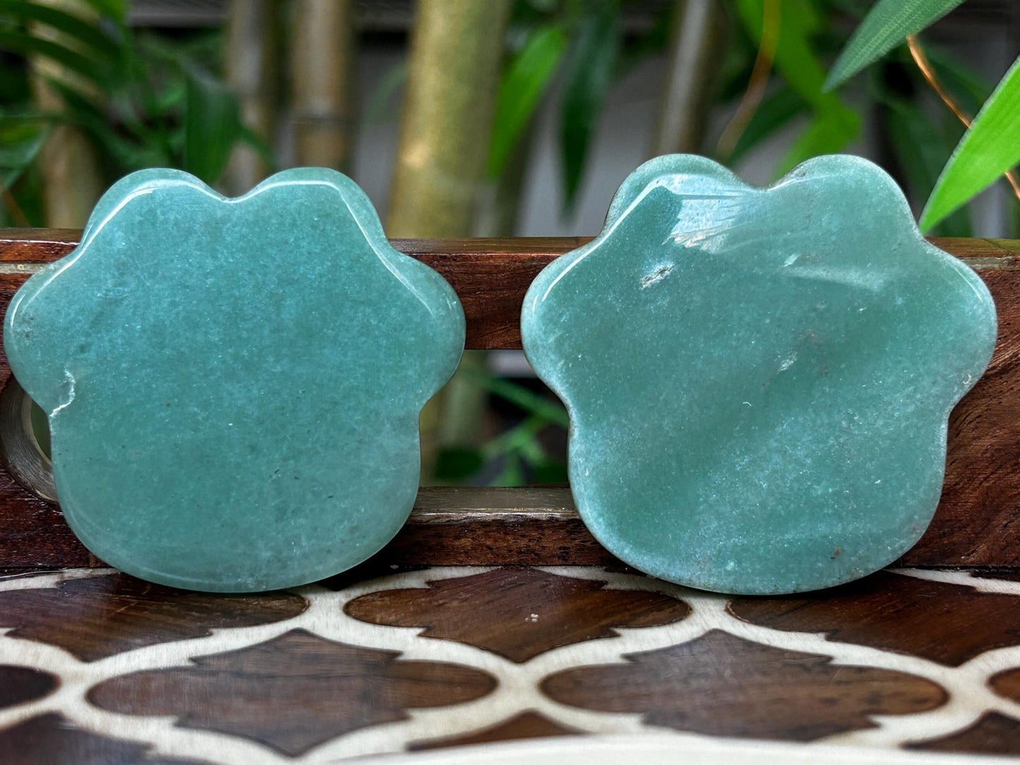 Green Aventurine Dog Paws for dog lovers! 2.05 inches