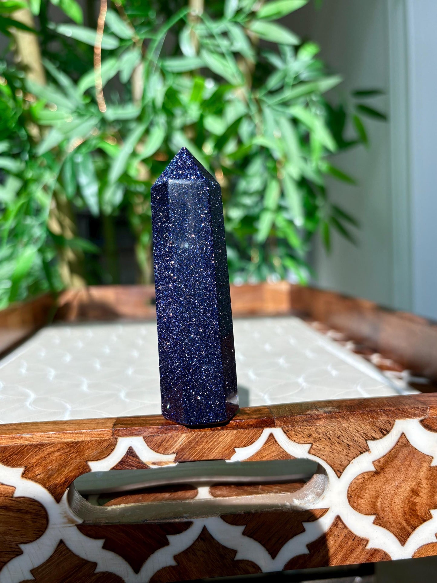 Shiny Blue Sandstone Towers; 2.75 - 3.9 Inches