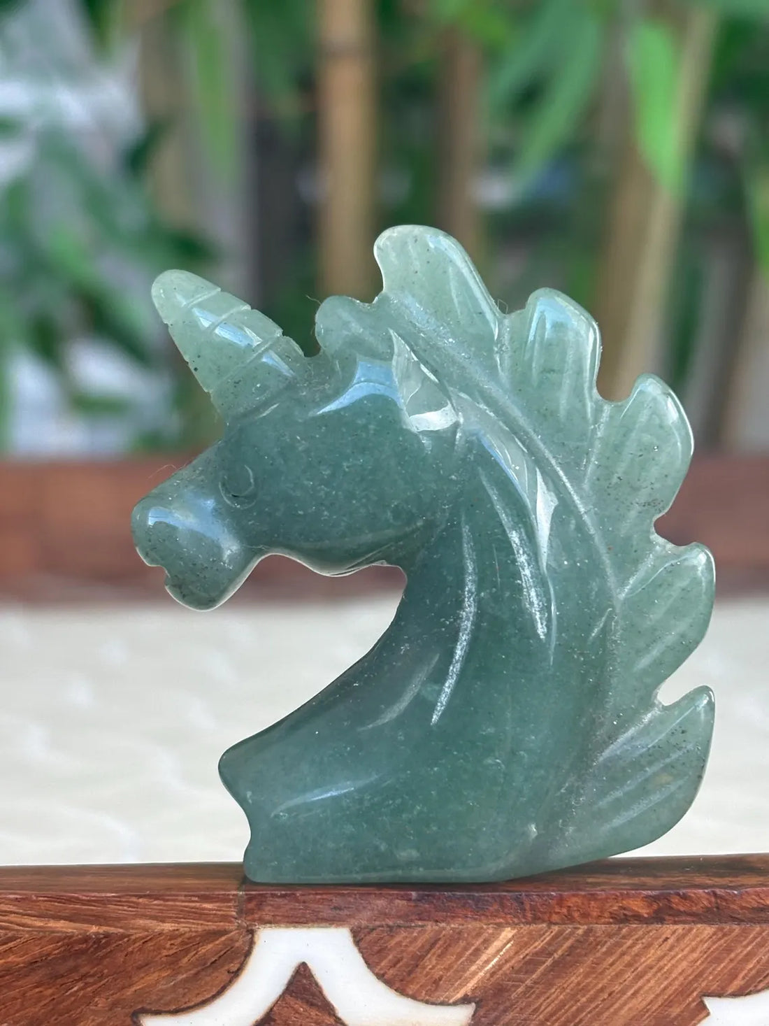 Crystal Unicorn Figurine, Natural Stone Carving