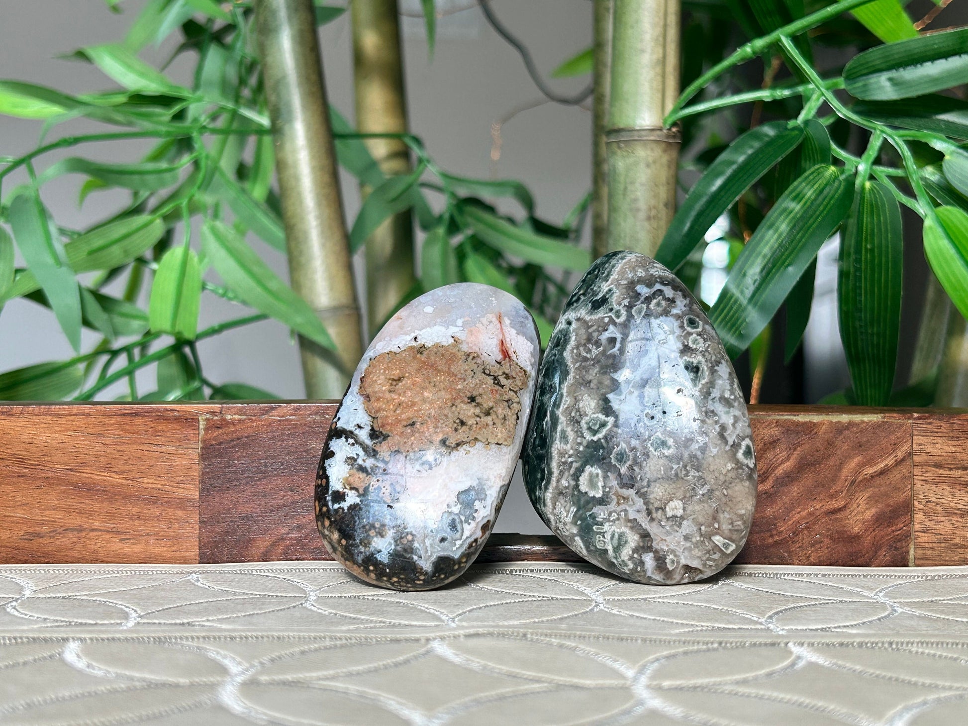 Genuine Ocean Jasper Free Form: Authentic Crystal Healing Stone