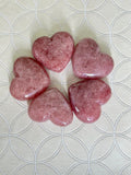 Strawberry Quartz Heart Crystals; Crystal Heart;