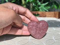 Strawberry Quartz Heart Crystals; Crystal Heart;