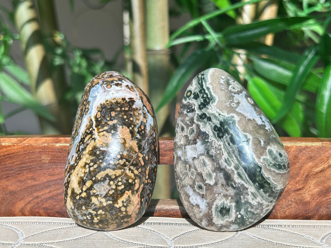 Genuine Ocean Jasper Free Form: Authentic Crystal Healing Stone