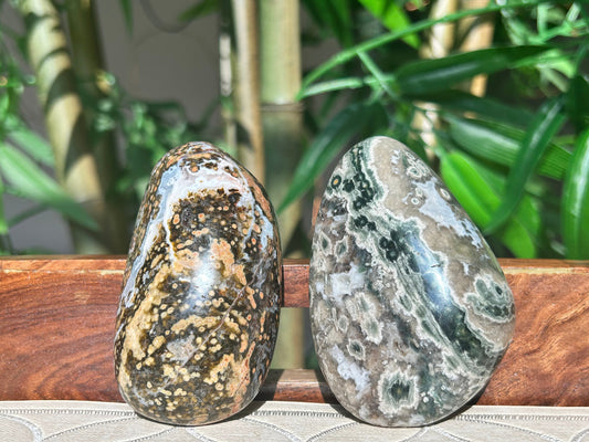 Genuine Ocean Jasper Free Form: Authentic Crystal Healing Stone