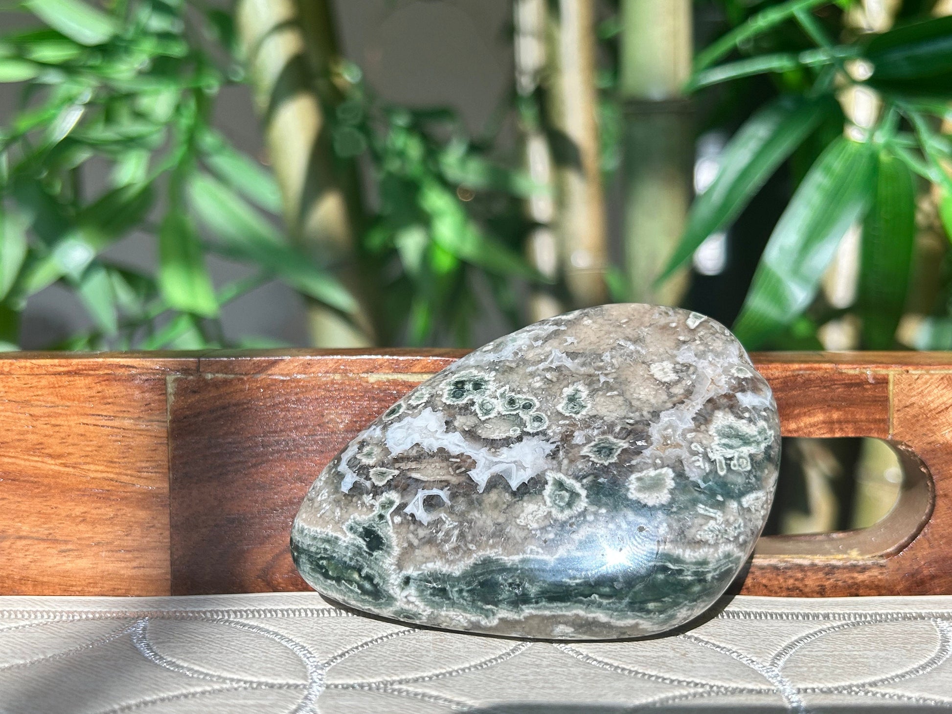 Genuine Ocean Jasper Free Form: Authentic Crystal Healing Stone