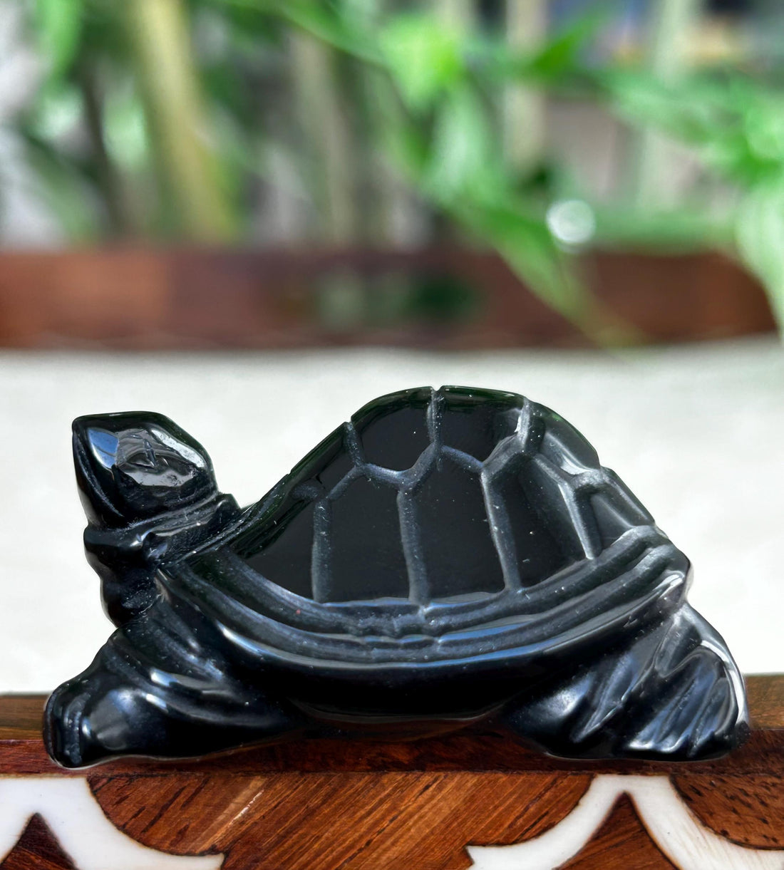 AAA Quality Black Obsidian Crystal Turtles; 1.91 inches