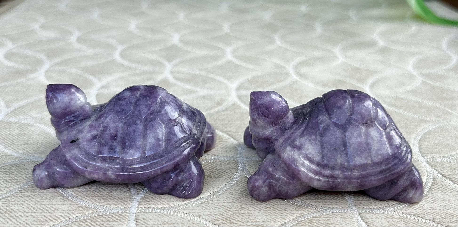 Lepidolite Turtles ; Crystal Turtle Carvings; 1.92 inches