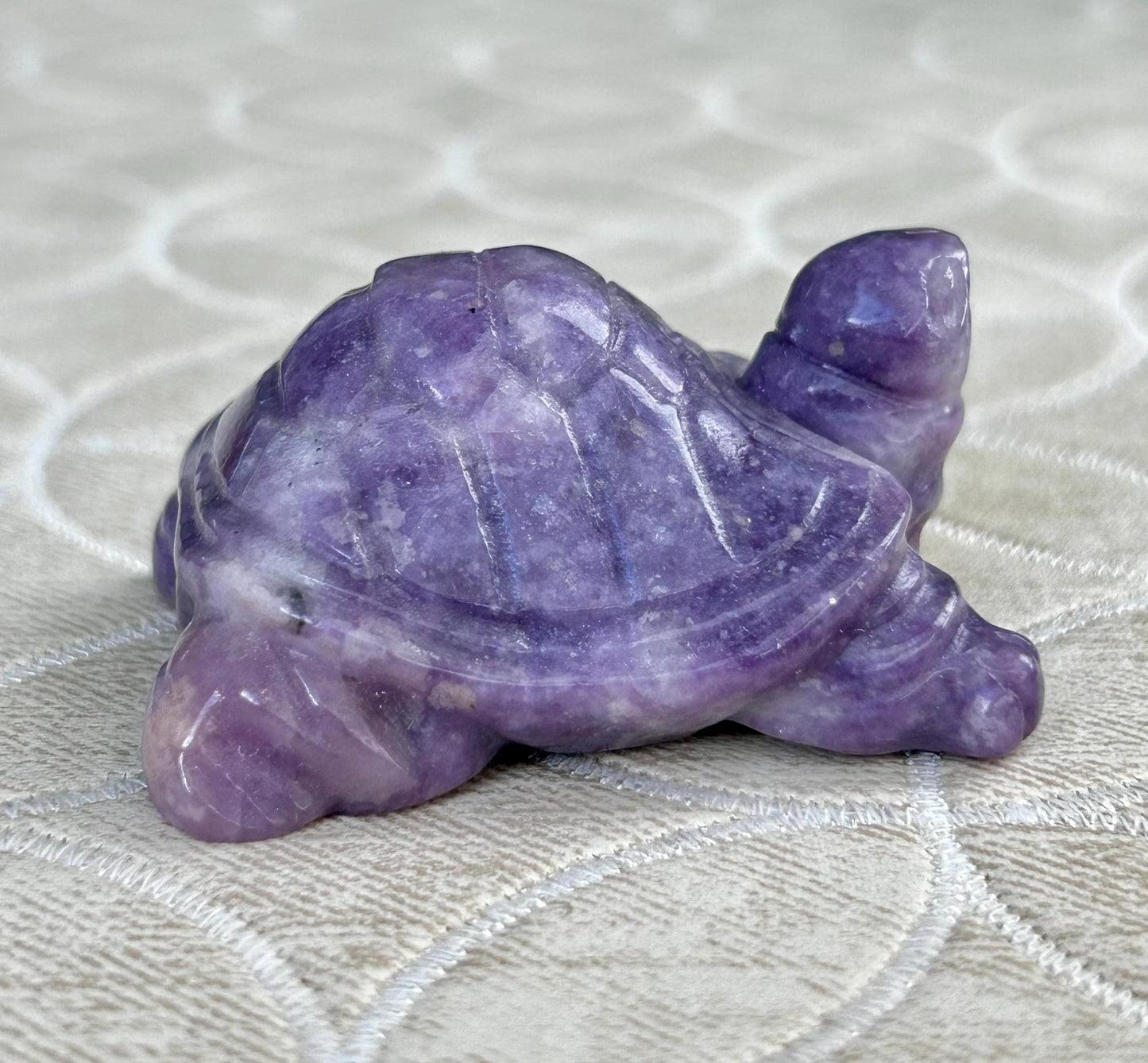 Lepidolite Turtles ; Crystal Turtle Carvings; 1.92 inches