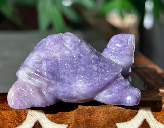 Lepidolite Turtles ; Crystal Turtle Carvings; 1.92 inches