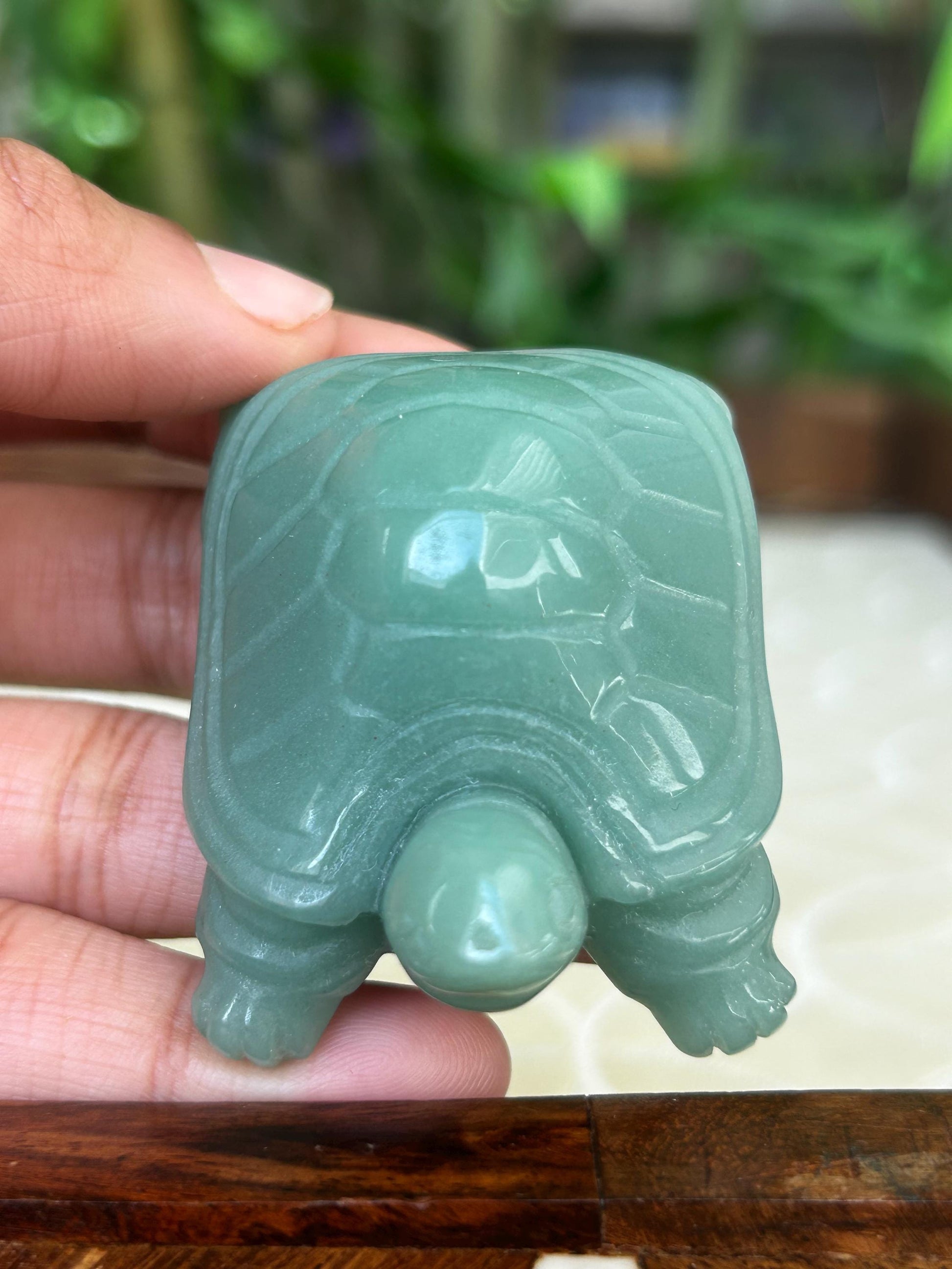 Green Aventurine Turtles ; Crystal Turtle Carvings; 1.96 inches