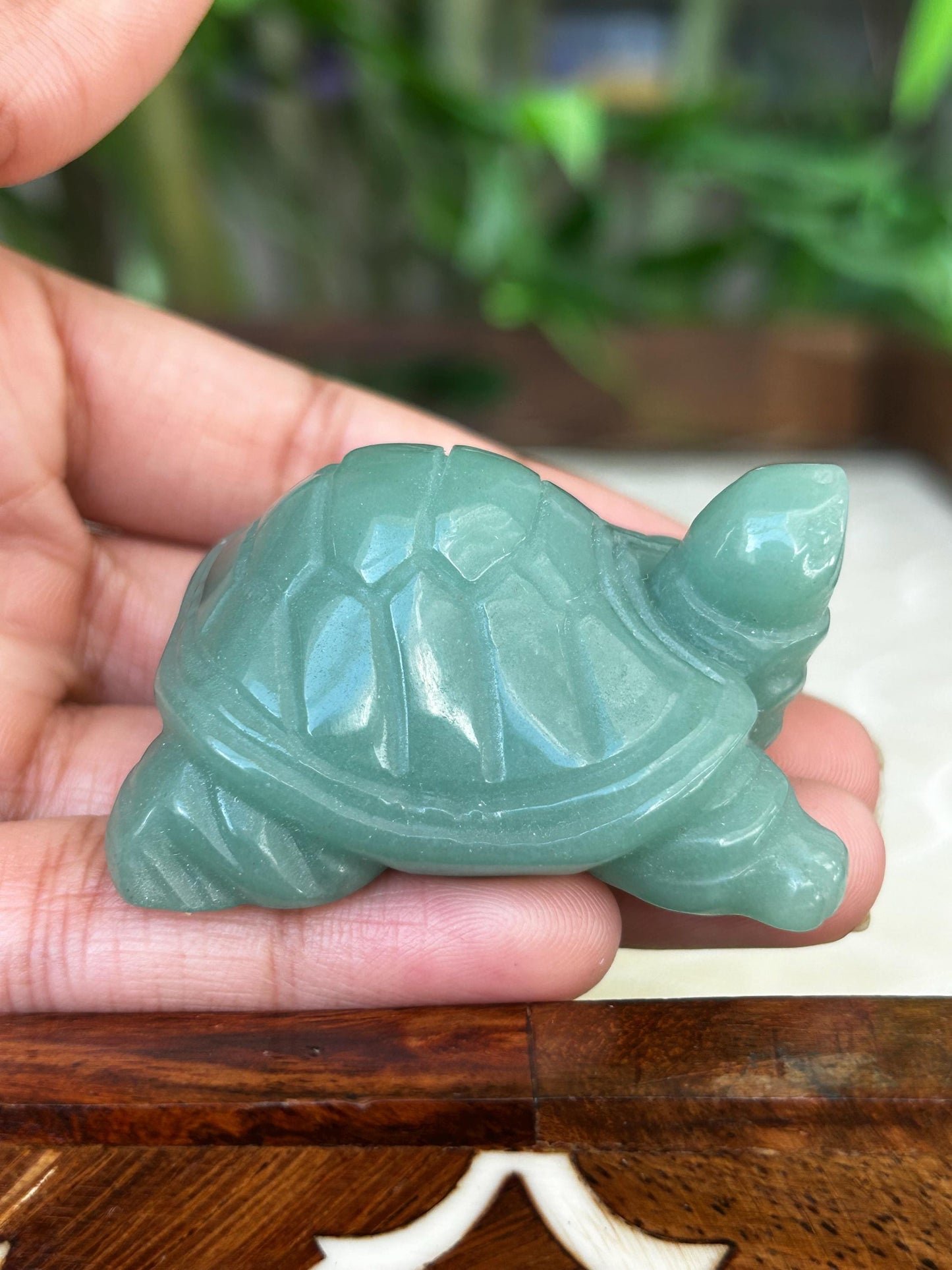 Green Aventurine Turtles ; Crystal Turtle Carvings; 1.96 inches