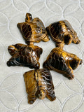 Tiger Eye Crystal Turtle Carving (1.92 inches)