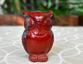 Red Poppy Jasper Crystal Owl Carving (1.97 Inches)