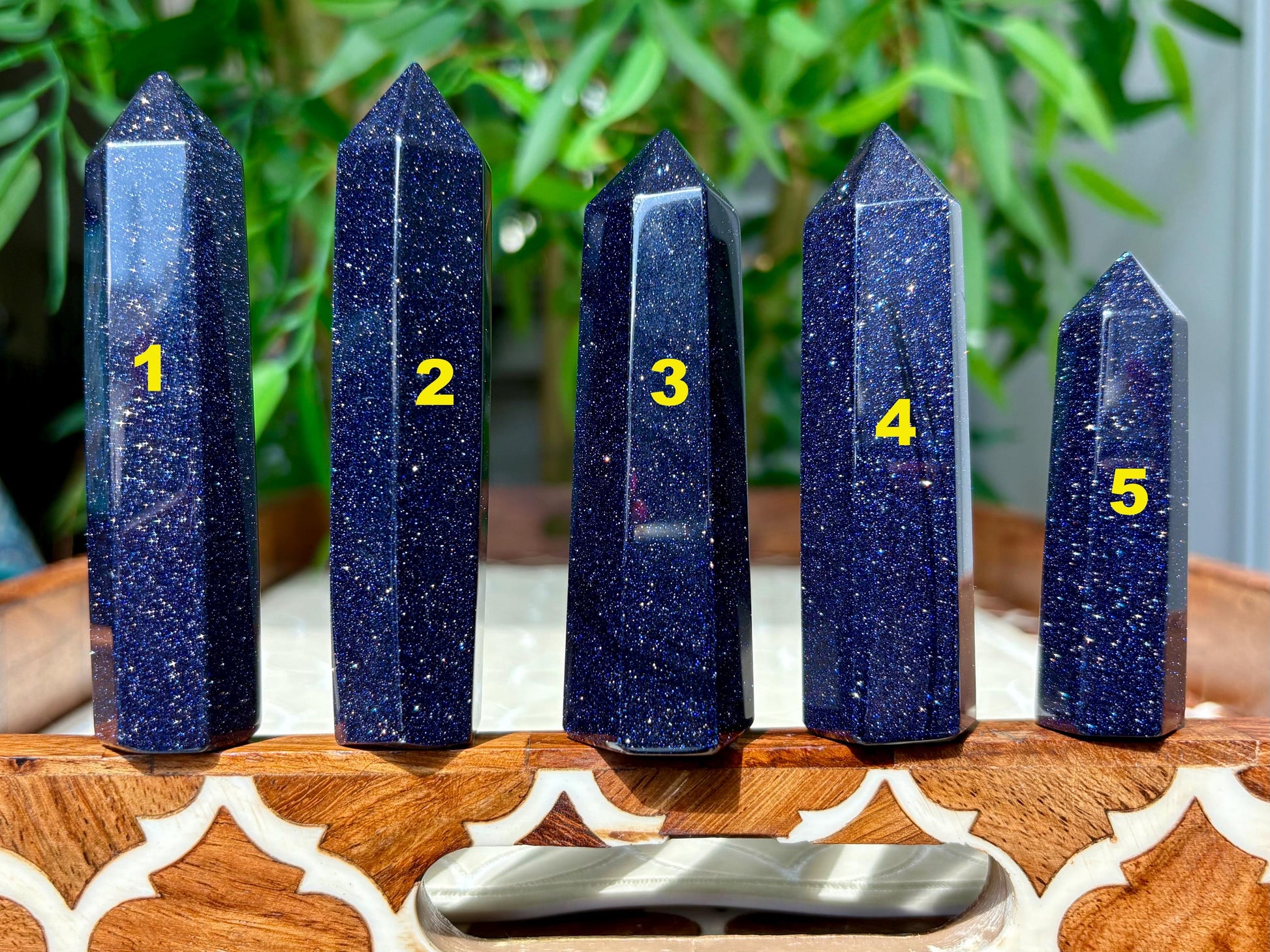 Shiny Blue Sandstone Towers; 2.75 - 3.9 Inches