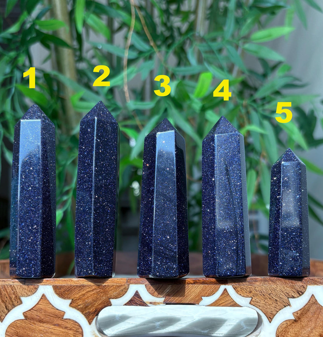 Shiny Blue Sandstone Towers; 2.75 - 3.9 Inches