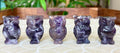 Chevron Amethyst Owls; 1.64 Inches
