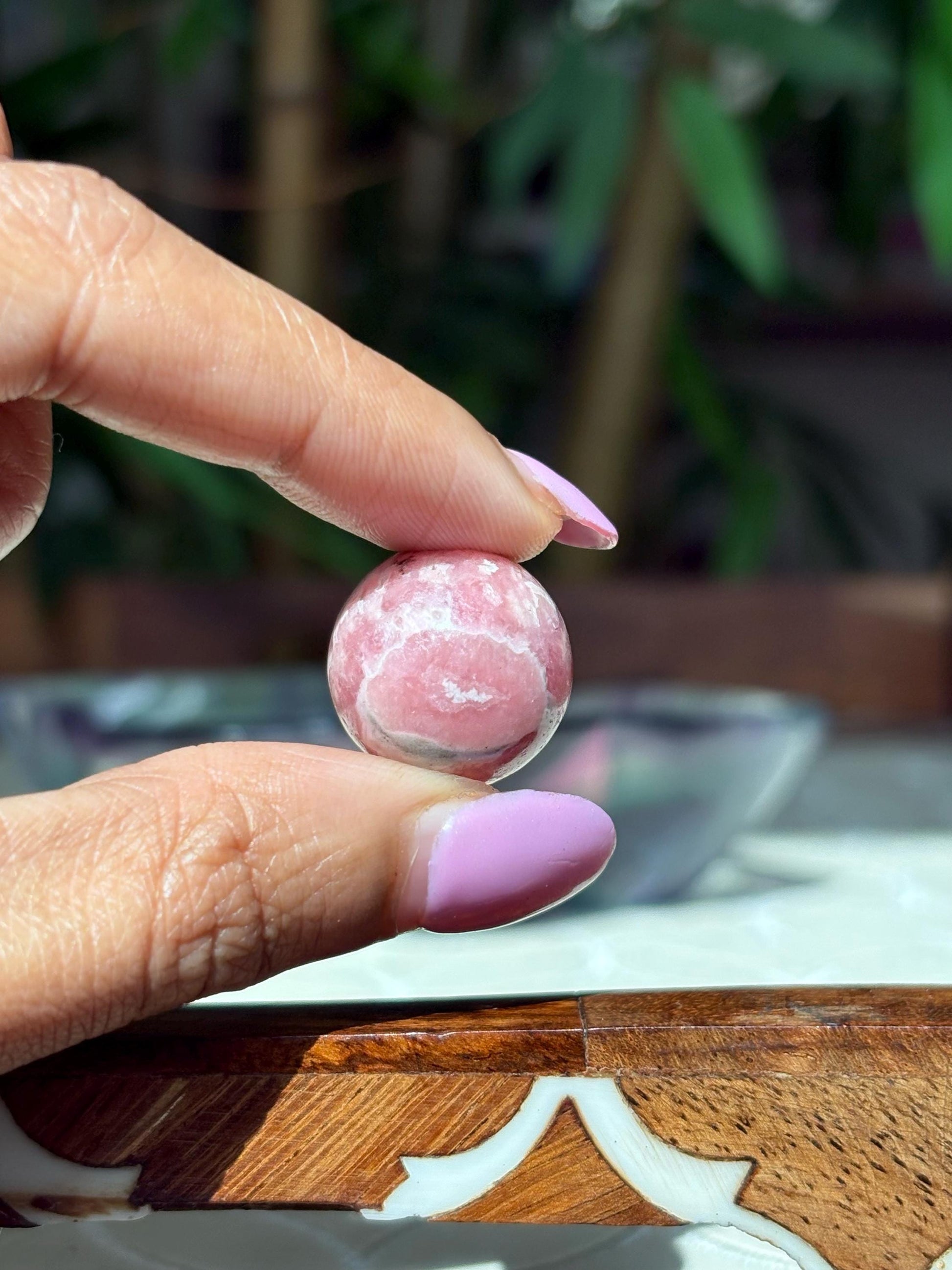 Mini Rhodochrosite Spheres; 18mm
