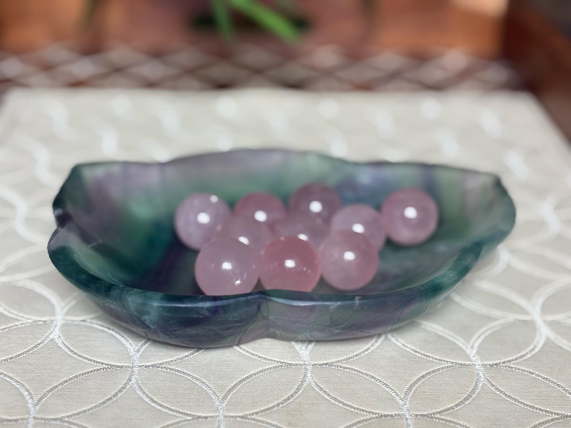 Mini Rose Quartz Spheres; 22.6mm