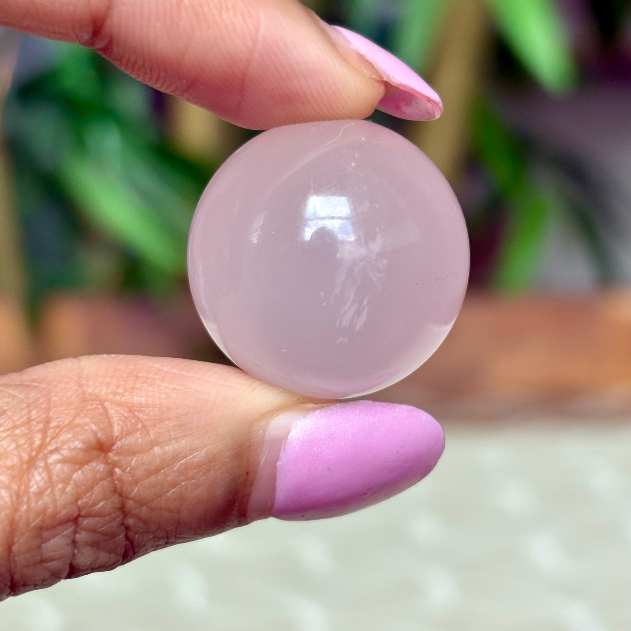Mini Rose Quartz Spheres; 22.6mm