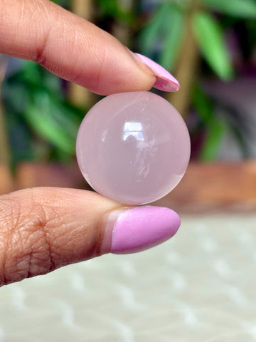 Mini Rose Quartz Spheres; 22.6mm