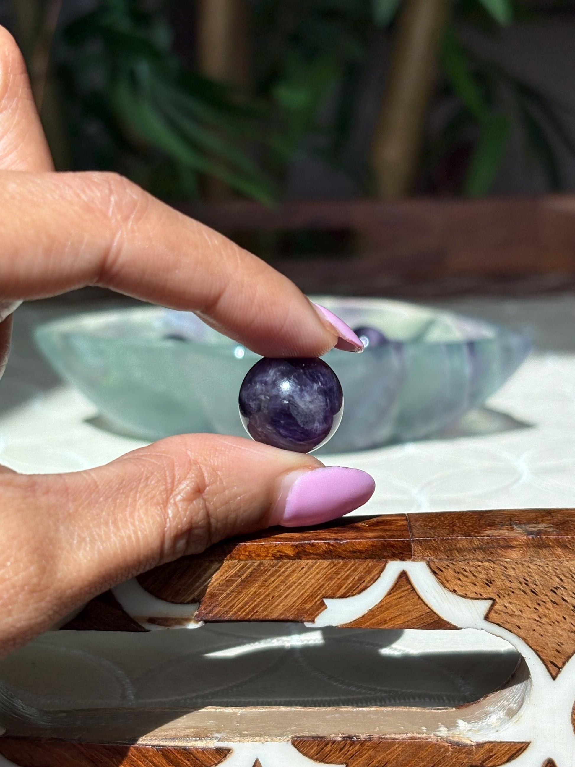 Mini Amethyst Spheres; 16mm