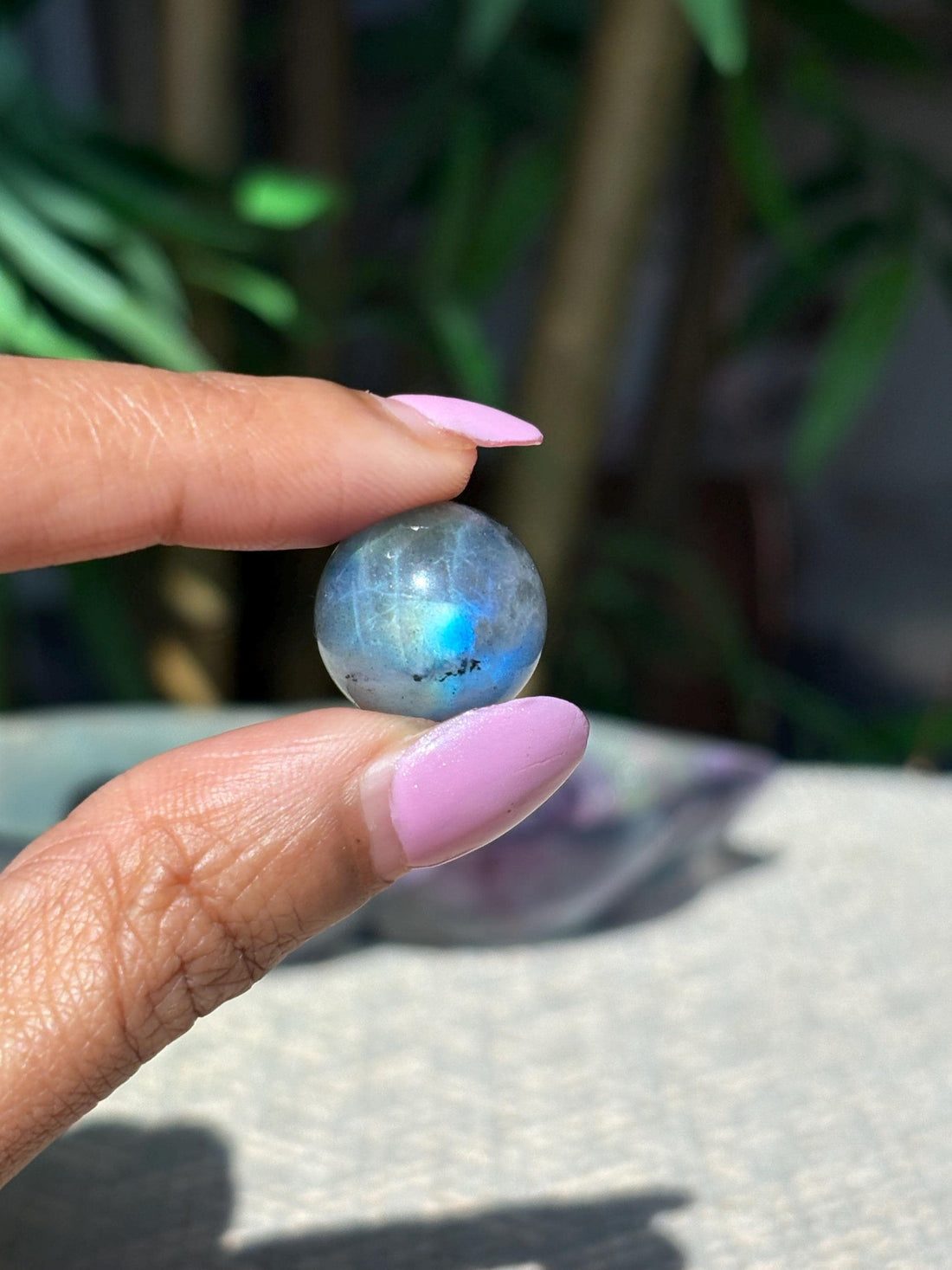 Mini Labradorite Spheres; 16-17mm