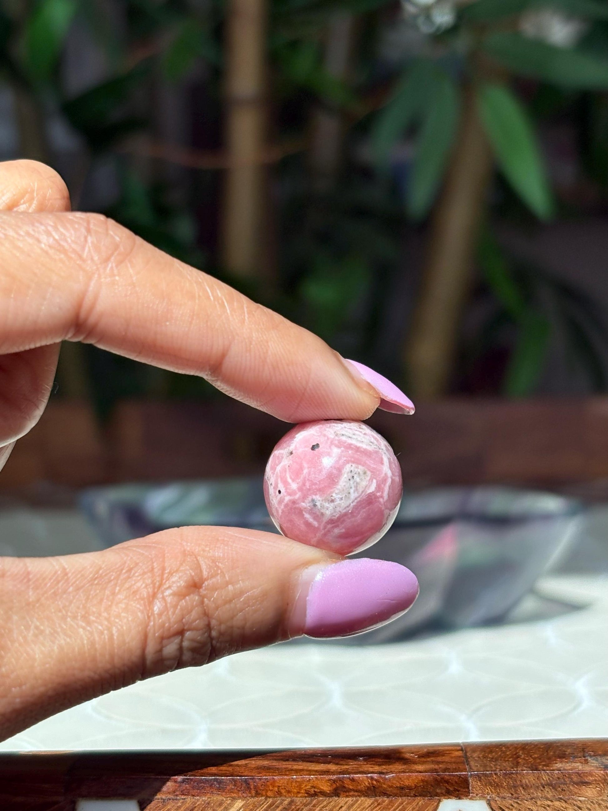 Mini Rhodochrosite Spheres; 18mm