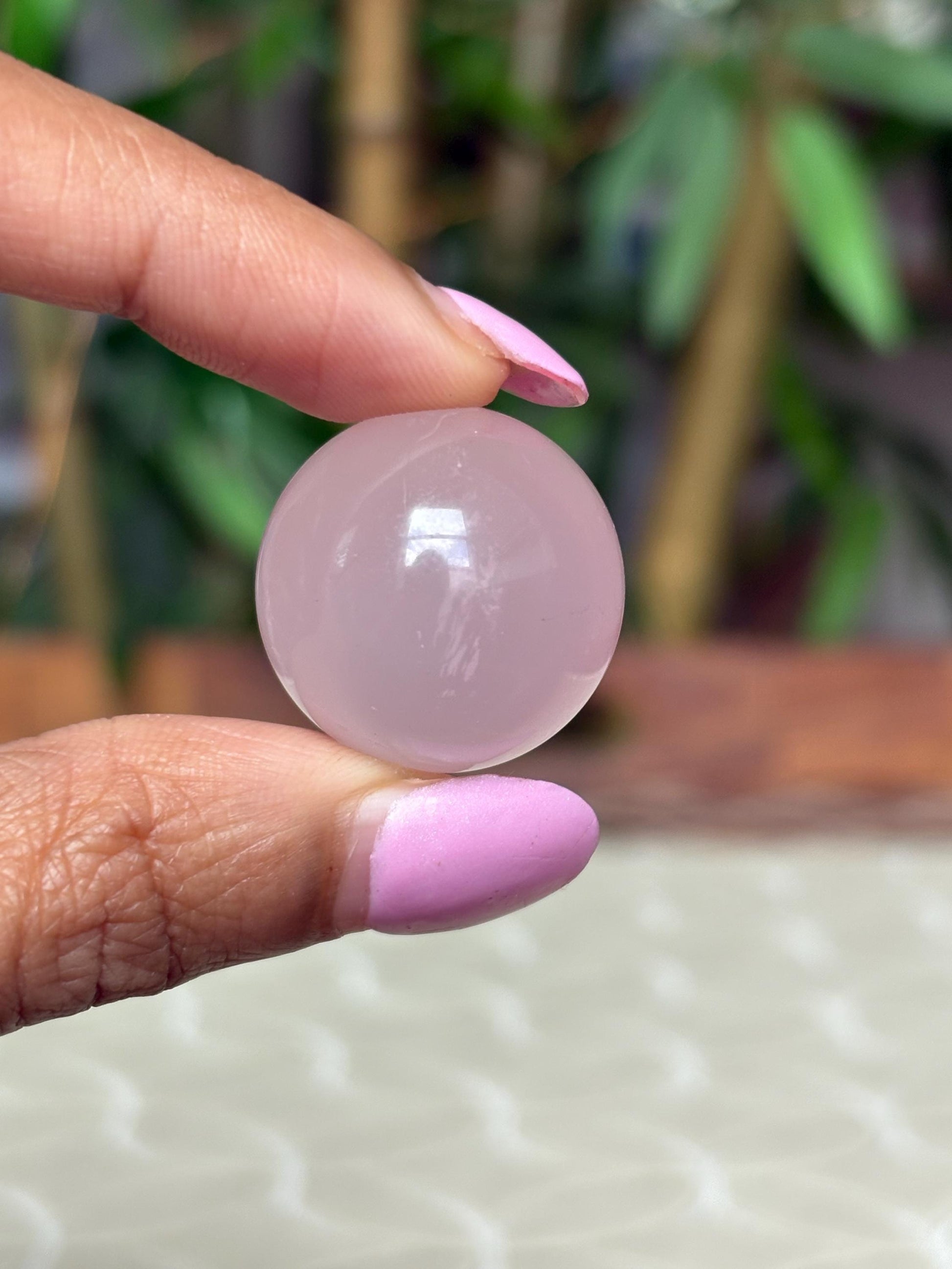 Mini Rose Quartz Spheres; 22.6mm
