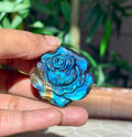 Super Flashy Labradorite Roses; Crystal Carvings