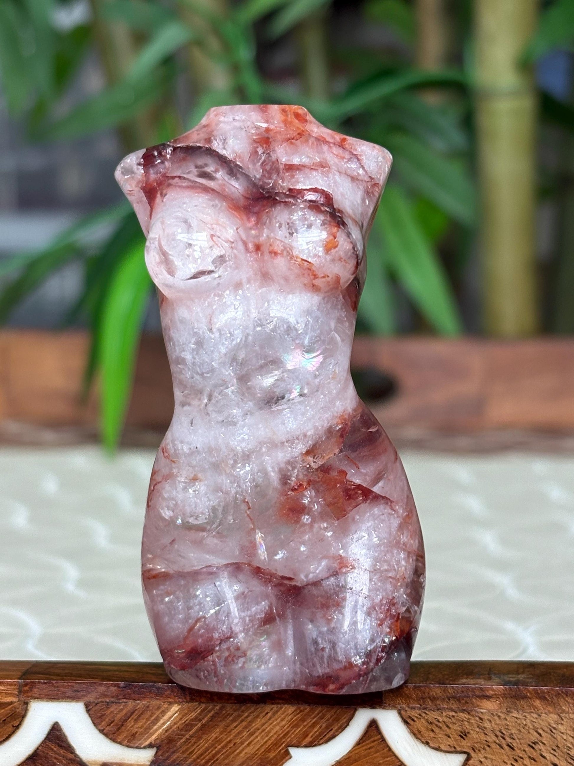 Fire Quartz Women's Body Carving: Healing Crystal (3.30 inches)