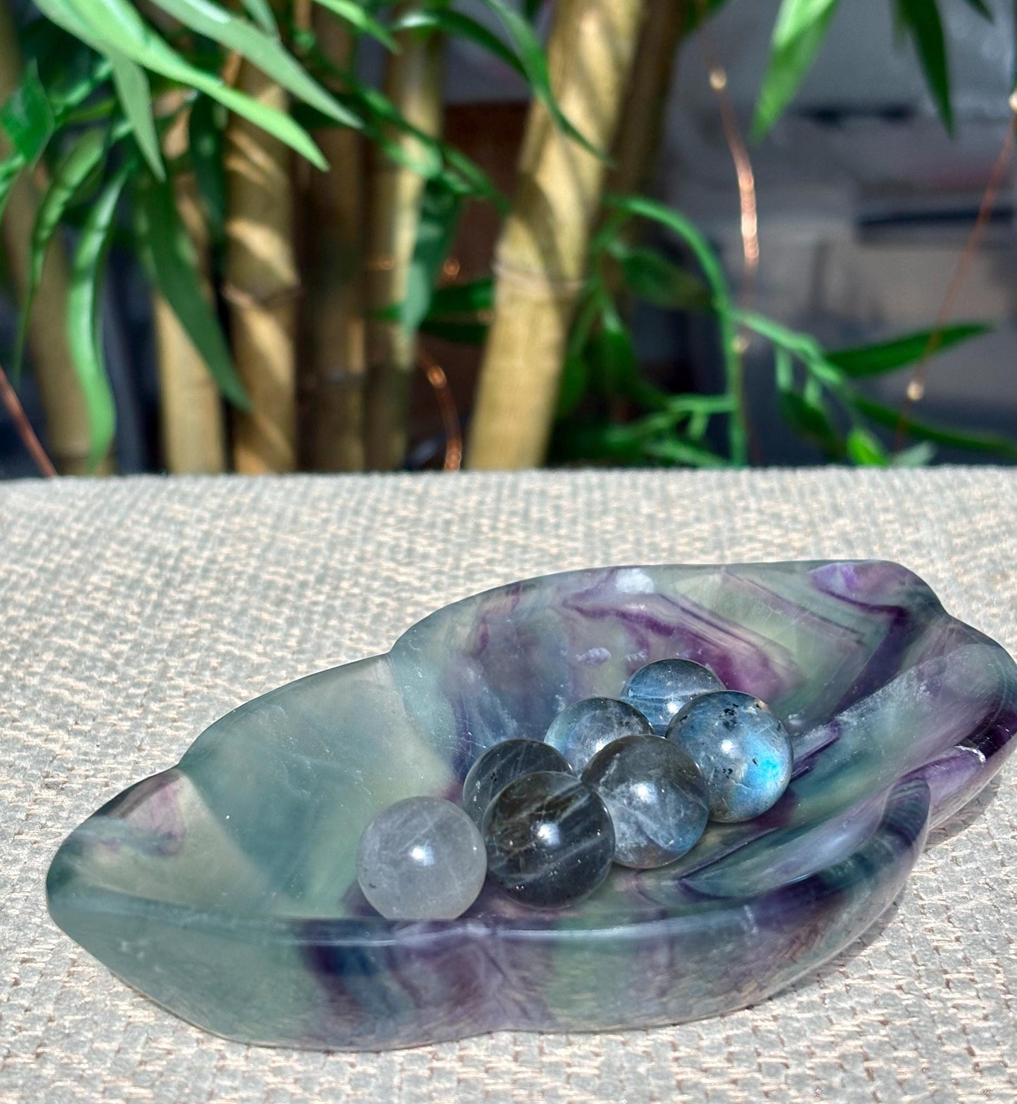 Mini Labradorite Spheres; 16-17mm