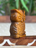 Tiger Eye Owl Carving ; 1.70 Inches