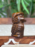 Tiger Eye Owl Carving ; 1.70 Inches