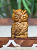 Tiger Eye Owl Carving ; 1.70 Inches