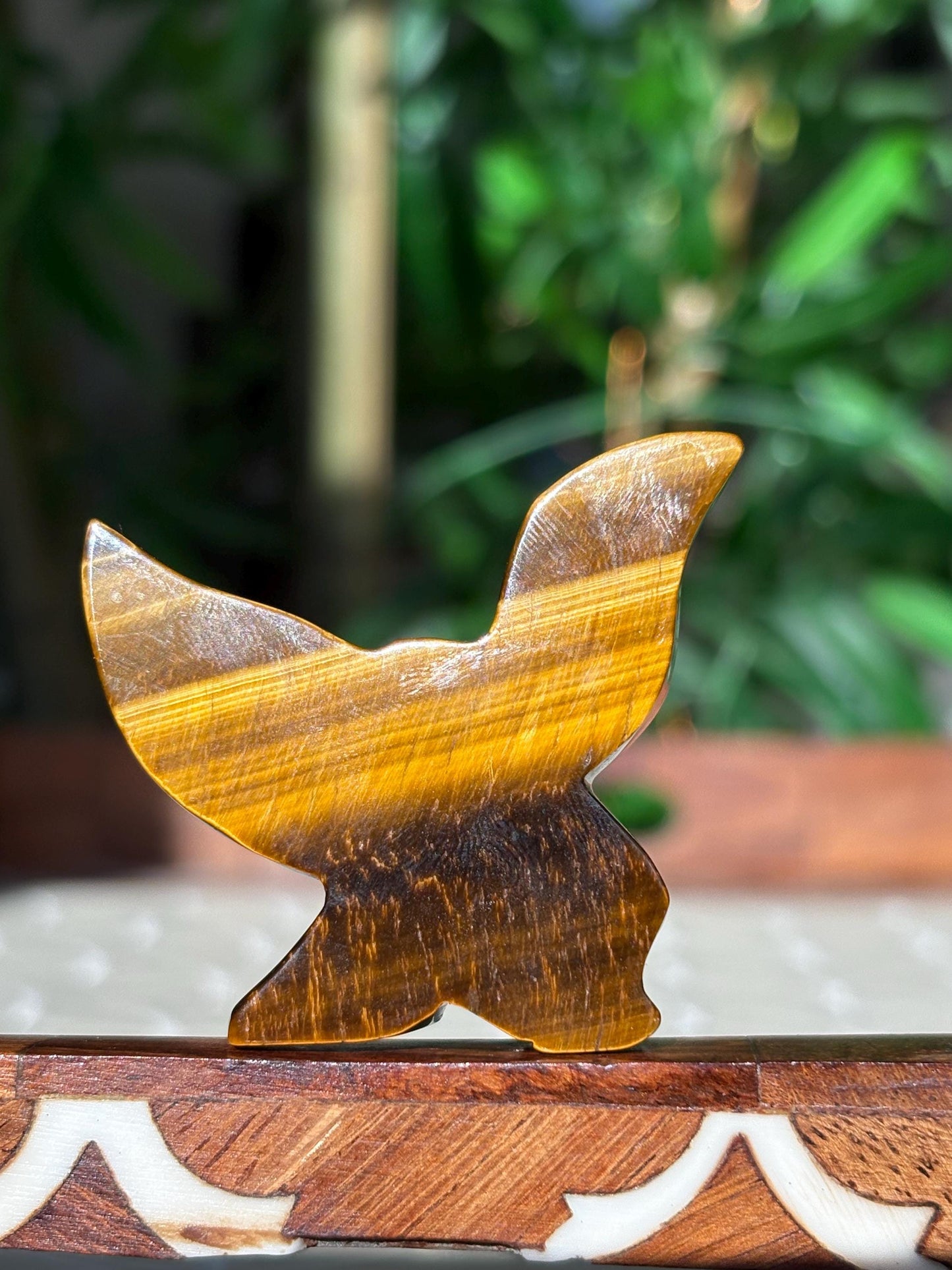 Tiger Eye Eagle Carving ; 1.88 inches