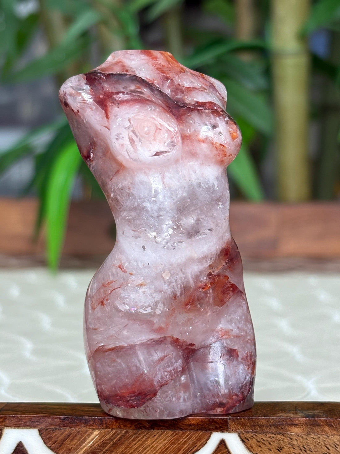 Fire Quartz Women's Body Carving: Healing Crystal (3.30 inches)