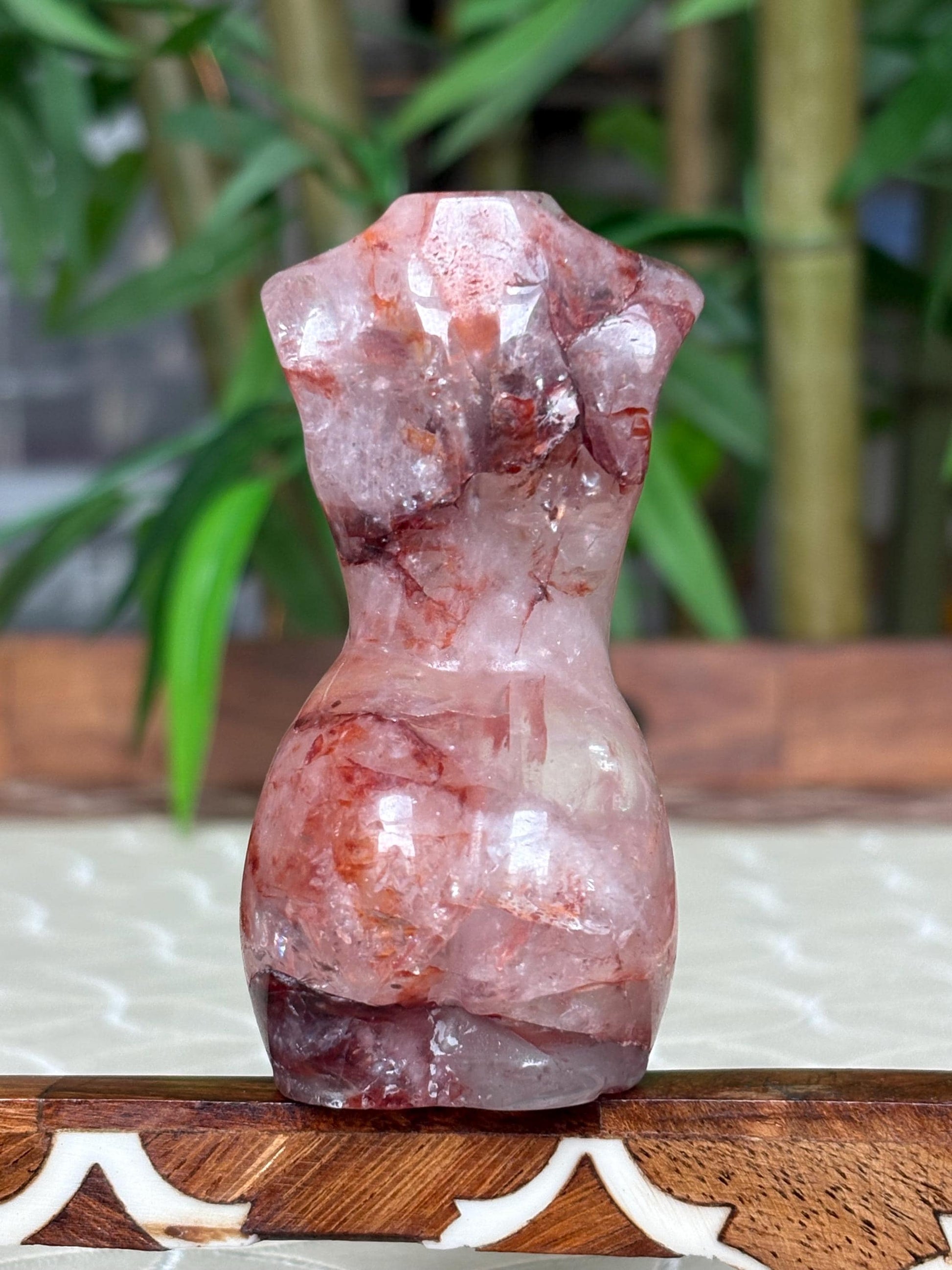 Fire Quartz Women's Body Carving: Healing Crystal (3.30 inches)