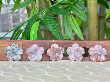 Flower Agate Crystal Carving- Flowers; 1.28 inches