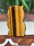 Tiger Eye Owl Carving ; 1.70 Inches