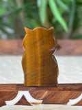 Tiger Eye Owl Carving ; 1.70 Inches