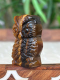 Tiger Eye Owl Carving ; 1.70 Inches