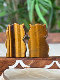 Tiger Eye Owl Carving ; 1.70 Inches