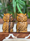 Tiger Eye Owl Carving ; 1.70 Inches