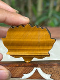 Tiger Eye Lotus Carving ; 1.90 inches