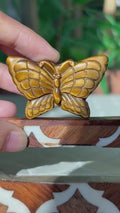 Tiger Eye Butterfly Carving; 1.93 inches