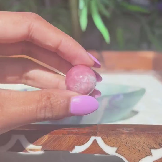 Mini Rhodochrosite Spheres; 18mm