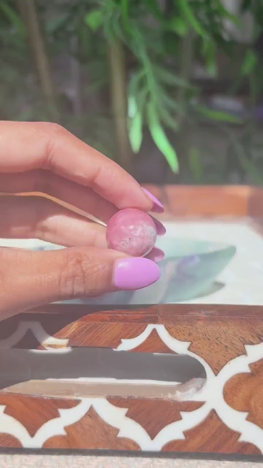 Mini Rhodochrosite Spheres; 18mm