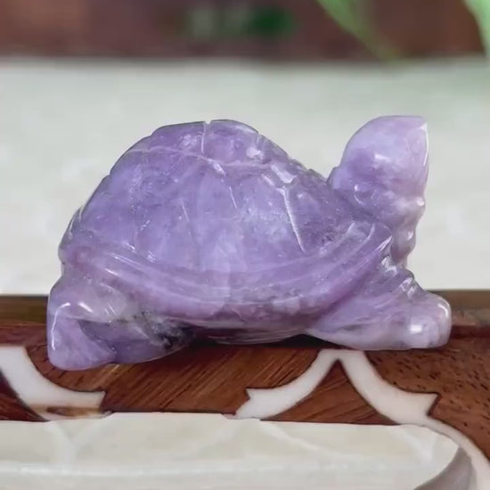 Lepidolite Turtles ; Crystal Turtle  Carvings; 1.92 inches